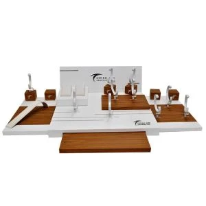 Estilo de moda de madera mostrador blanco